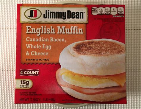 Jimmy Dean English Muffin, Canadian Bacon, Whole Egg & Cheese Breakfast ...