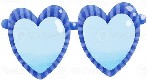 Blue heart sunglasses 39159689 PNG