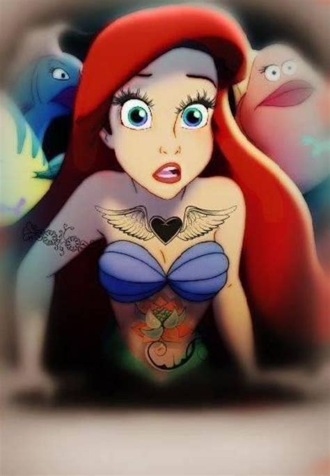 Ariel Tattoos | Disney princess tattoo, Emo disney, Goth disney princesses