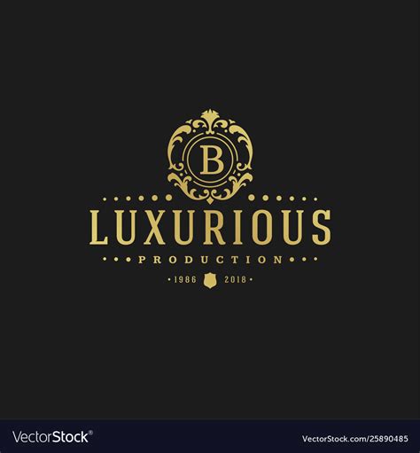 Luxury logo design template Royalty Free Vector Image