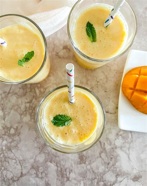 Easy Mango Lassi Drink with Mango Pulp