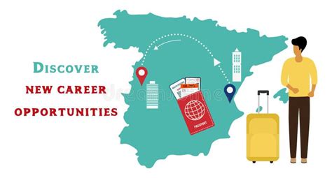 New Career Relocation Job Offer Employee Spain Stock Vector - Illustration of offer, recruit ...