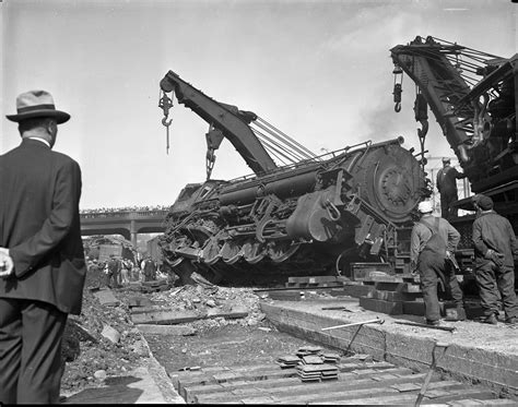 Train Wreck at Michigan Central Station, September 1940 image | Train ...