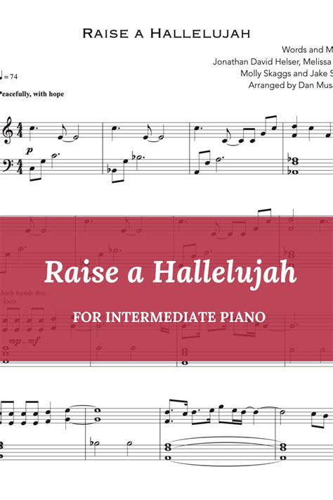 Raise a Hallelujah - sheet music for solo piano | Hallelujah sheet music, Hallelujah, Sheet music