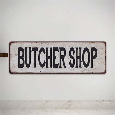 Butcher Shop Sign Vintage Looking Rustic Meat Deli Sign Beef - Etsy