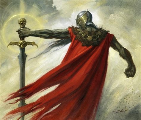 Demon Sword Painting by Alan Lathwell