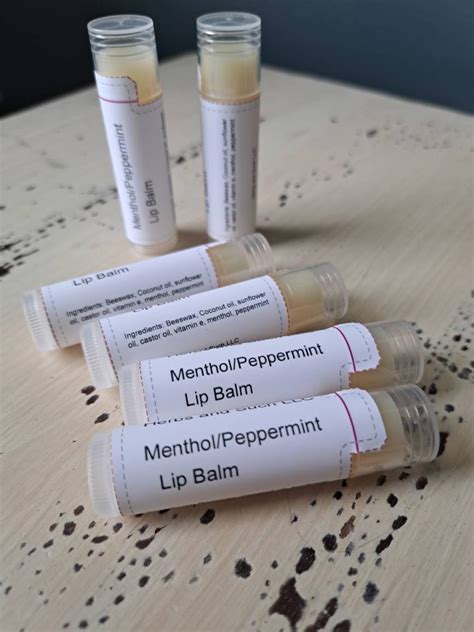 Menthol-peppermint Lip Balm - Etsy