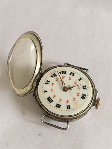 Antique Silver Trench Watch at 1stDibs