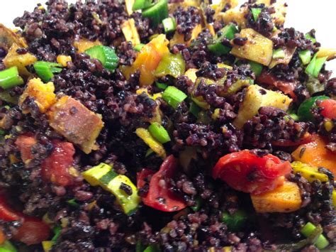 Black Rice Salad with Curried Roasted Vegetables - Simply Natural Gourmet Cookbook