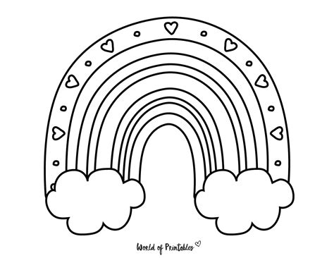 50 Best Rainbow Coloring Pages To Brighten Your Day - World of Printables