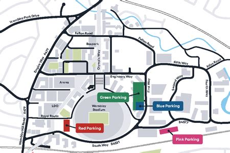 Wembley Stadium Car Parking Map