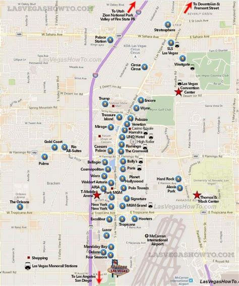 Map Of Lv Strip Hotels | IUCN Water