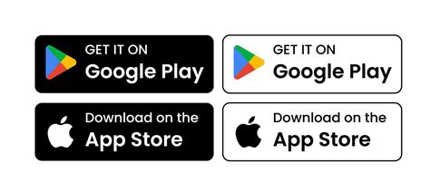 badge google play and app store button download 24237966 Vector Art at ...