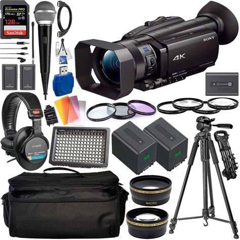 Sony FDR-AX700 4K Camcorder - FDR-AX700/B With Deluxe Accessory Bundle ...