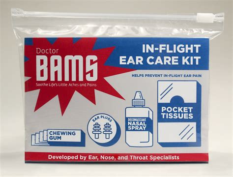 In-Flight Ear Care Kit. Helps prevent in-flight ear pain. | Nasal spray, Ear care, Decongestant