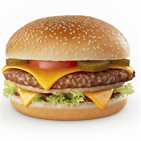 Premium Photo | Cheeseburger on isolated white background