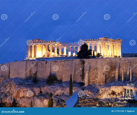 Unusual View of Parthenon by Night Stock Photo - Image of athena, monument: 17151102