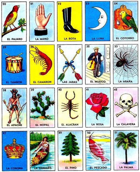 Loteria - Collage Sheet - Vintage Loteria Cards, Mexican Bingo, Day ...