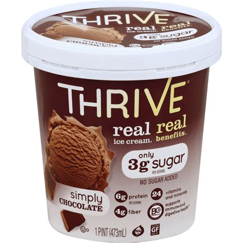 Thrive Ice Cream, Simply Chocolate | Ice Cream, Treats & Toppings | Reasor's