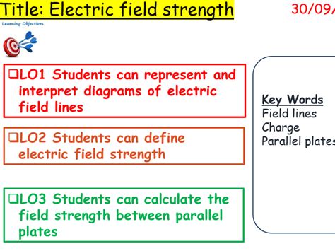 Electric field strength for A2 Physics 9702 Cambridge international | Teaching Resources