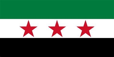 The official flag of the Syria