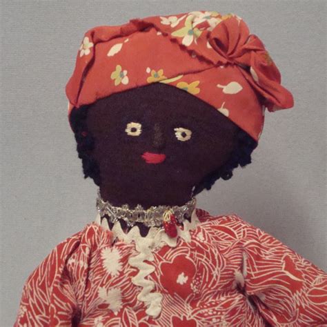 SOLD 1920s-30s Hand-Made Black Rag Doll - J Compton Gallery