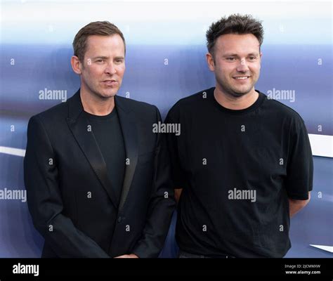 Scott Mills and Sam Vaughan attend the UK Premiere of "Lightyear" at Cineworld Leicester Square ...