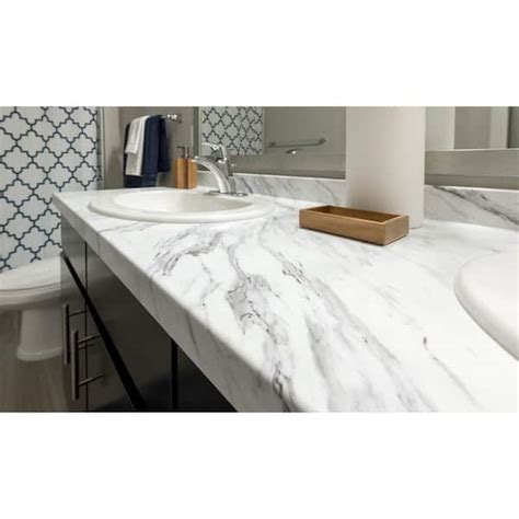 Wilsonart Calcutta Marble Textured Gloss Laminate Kitchen Countertop – Kitchen Info