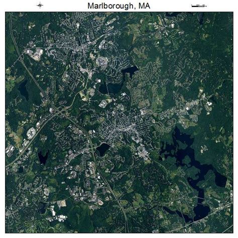 Aerial Photography Map of Marlborough, MA Massachusetts