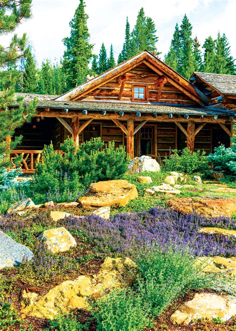 A Rustic Four-Cabin Family Enclave - Mountain Living | House landscape, Natural landscaping ...