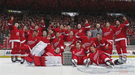 NHL 14 - Detroit Red Wings Stanley Cup Championship Celebration - YouTube
