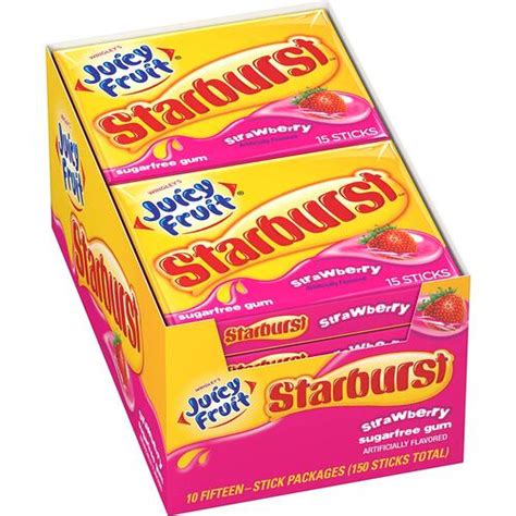 WRIGLEYS SLIM PACK JUICY FRUIT STARBURST 1/10