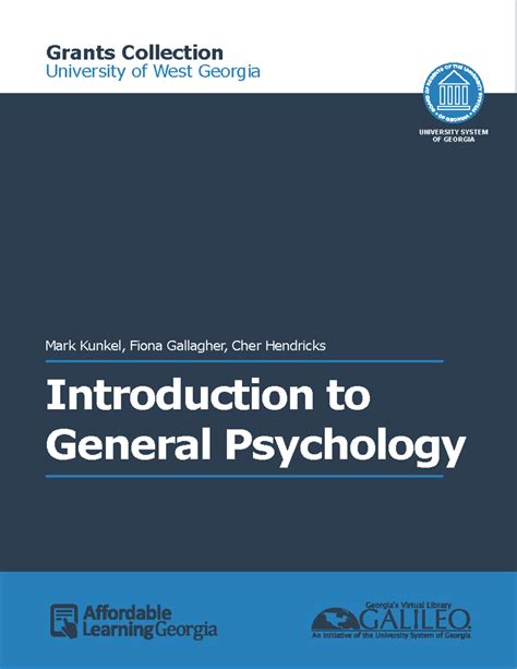 Introduction to General Psychology (University of West Georgia ...