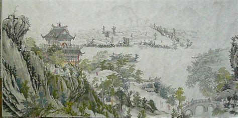 A Part Of Giant Traditional Chinese Painting-a Trip To The Lakes And Hills In Spring Painting by ...