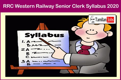 RRC Western Railway Senior Clerk Syllabus 2020 | Download Exam Pattern @ rrc-wr.com - Tamilan Jobs