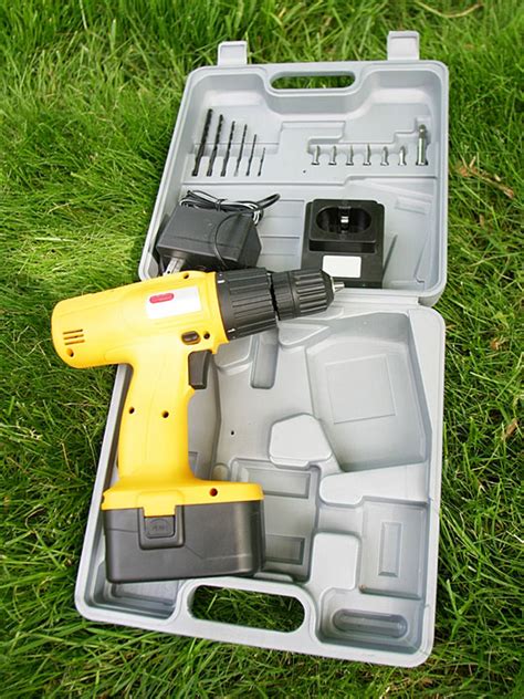 Drill Accessories Photo - Yellow Drill with Accessory Kit