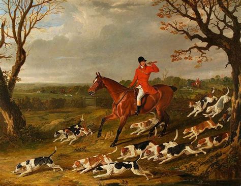 Hunting Scene with Foxhounds, c. 1831 by John Frederick Herring Sr.