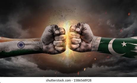 India Vs Pakistan Flag Fists Flags Stock Photo 1586568928 | Shutterstock