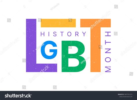 Lgbt History Month Horizontal Banner Colorful Stock Vector (Royalty ...