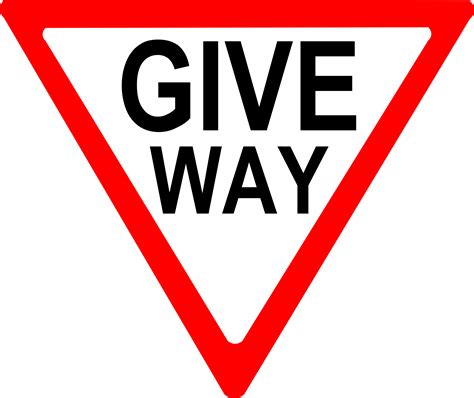 Clipart - give way sign