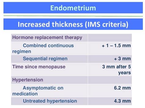 8mm Endometrial Thickness Postmenopausal Treatment - slidesharetrick