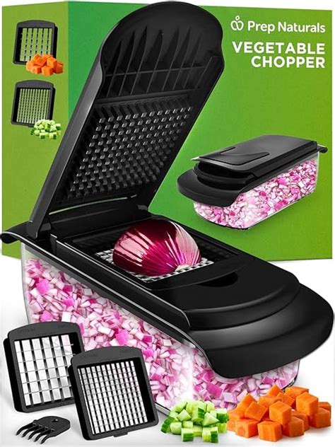 Amazon.com: PrepNaturals Vegetable Chopper with Container, Veggie ...