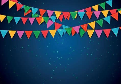 Party Background with Flags Vector Illustration 4564074 Vector Art at ...