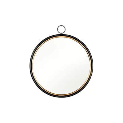 Black & Gold Framed Round Accent Mirror | Mirrors | Michaels