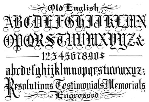 Lettering fonts, English calligraphy font, Old english alphabet
