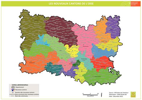 Carte de l'Oise - Oise carte du département 60 - villes, sites ...