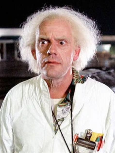 Christopher Lloyd as Dr. Emmett Lathrop Brown in Back to the Future. | Emmett brown, Iconic ...