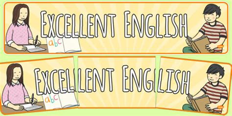 Excellent English Display Banner (teacher made)