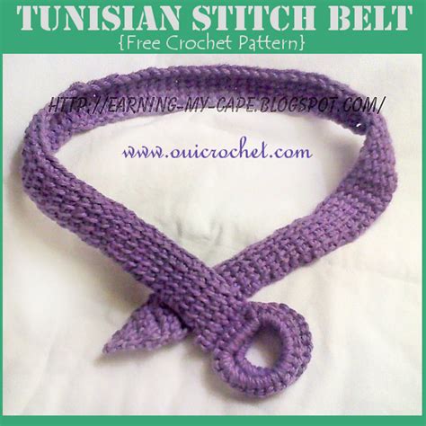 Tunisian Stitch Belt {Free Crochet Pattern} - Oui Crochet