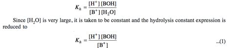 Calculation Of Hydrolysis Constant, Degree of hydrolysis and pH of salt ...